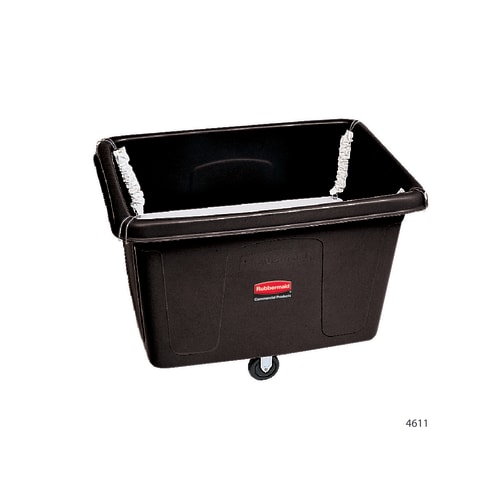 Rubbermaid 14 Cubic Foot Cube Truck with Spring Platform, Black